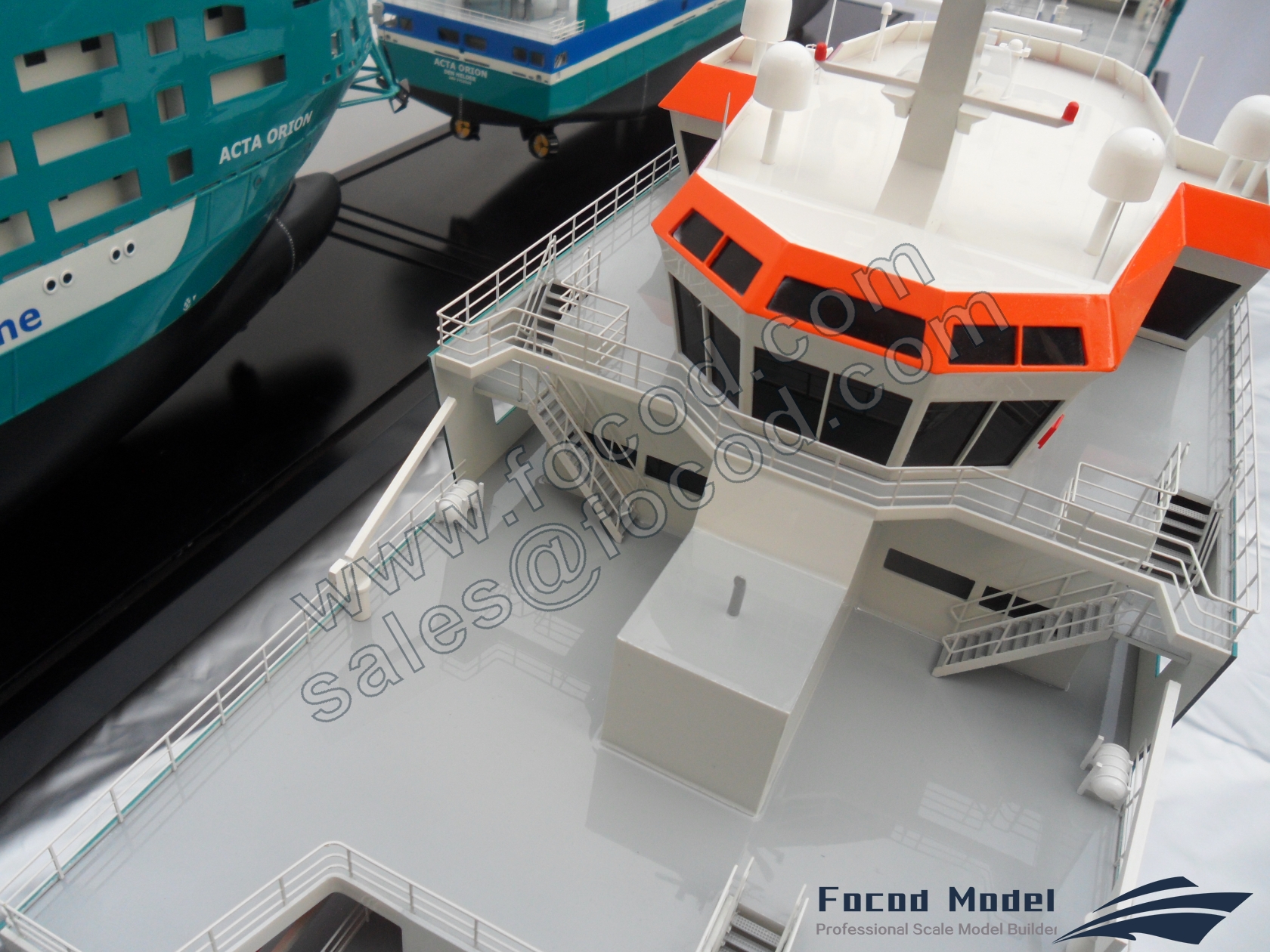 custom made model of 108m Offshore Support Vessel